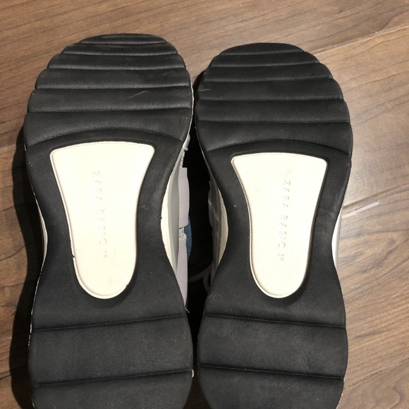 NWOT Zara grey/silver sneakers size 6 - Picture 4 of 7